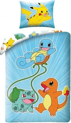 Zdjęcie produktu dla Pokemon Squirtle Bettbezug 140 x 200 cm (70 x 90 cm) Poliester