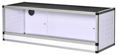 Produktbild von PawHut Terrarium aus Aluminium für Reptilien Amphibien Reptilienzuchtbox Schwarz