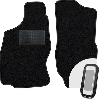 Produktbild von moto-MOLTICO Vorne Fußmatten Auto Velours Autoteppiche Schwarz Automatten Set 2-teilig passend für Nissan Terano II 1993-2003