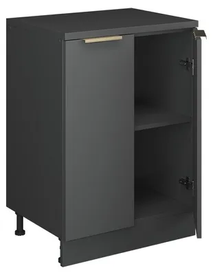 Image de Meuble sous pente Vicco R-Line Anthracite-or 60cm sans pente avec 2 portes, Model 61739