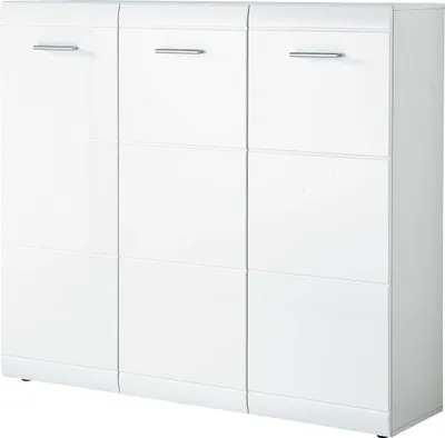 Produktbild von Germania Schuhschrank "GW-ADANA" in Weiß mit Hochglanz-Fronten, 134 x 120 x 36 cm (BxHxT), 3523-84