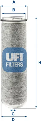 Produktbild von Luftfilter UFI 27.390.00 für IVECO EuroTrakker Filtereinsatz