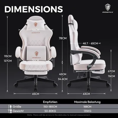 Obrázek produktu pro Herní židle - Židle do kanceláře - Kancelářská židle - Židle pro hráče - Ergonomická židle - Sedák s pružinovou výplní