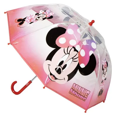 Imagen del producto de Paraguas infantil Minnie Mouse, diámetro 71 cm, tipo "burbuja", apertura manual, ideal para proteger de la lluvia