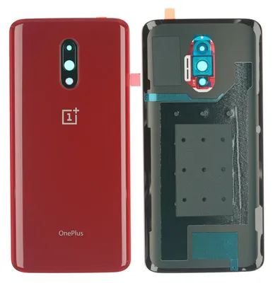 Produktbild von Oneplus 7 Backcover + Kameraglas + Kleber, Rot