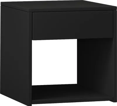 Immagine prodotto di Mobile notturno | Dimensioni comodino ca. H. 40 x W. 35 x D. 35 cm | Cassetto e scomparto aperto | Comodino - Sledo Mini
