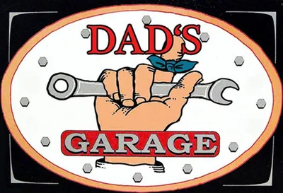 Produktbild von vianmo Holzschild 20x30 cm dad´s Garage Papas Werkstatt