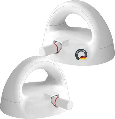 Produktbild von Famanu Duschgriff 15 cm mit großer Saugnapf - Tragbarer Handgriff für Badezimmer
