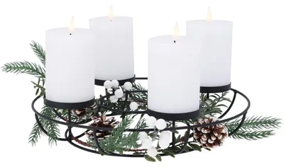 Produktbild von Adventskranz mit LED-Kerzen, Ø 33 cm