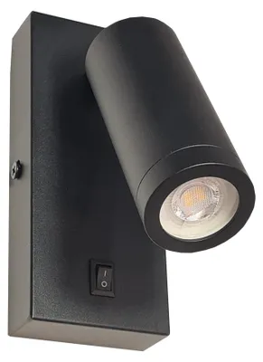 Immagine prodotto di Applique DOKU nera 1xGU10x4W in metallo, dimensioni: 14x6x9 cm, IP20, Brosline