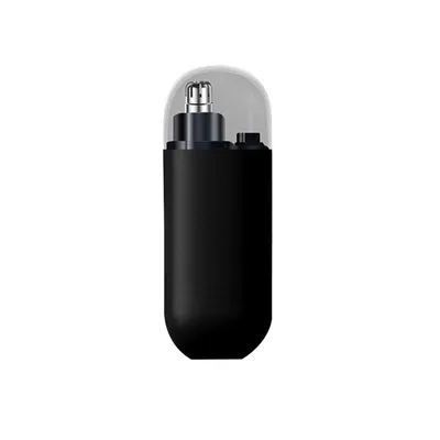 Produktbild von Elektrischer Nasenhaartrimmer, USB-aufladbar, 150 mAh Akku, kompakt & tragbar, Mini-Nasenhaarschneider – Schwarz