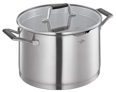 Kochtopf 6,7 L Edelstahl mit Deckel, 24 cm, für Induktion
