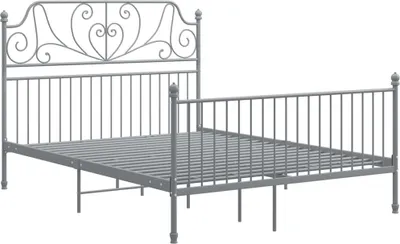 Image de vidaXL Cadre de lit sans matelas Gris Métal 140×200 cm