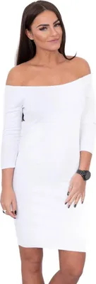 Produktbild von Figurbetontes, weiß gestreiftes Kleid