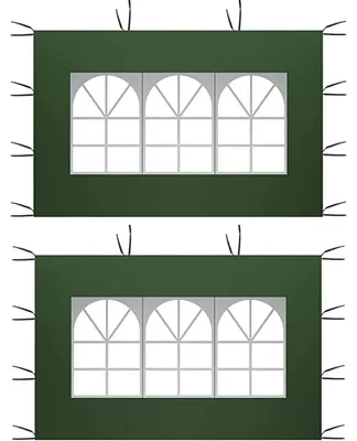Image de Omgoods - Panneaux latéraux pour abri de jardin avec fenêtre en PVC - 2 x 3 m, étanches