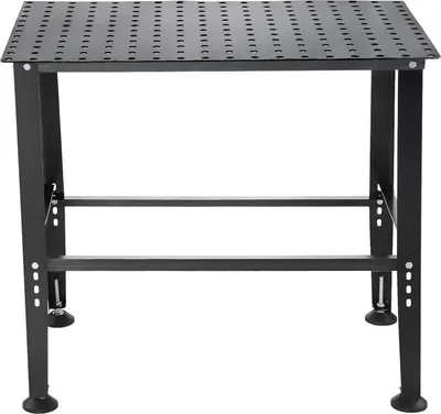 Obrázok produktu pre SucceBuy zvárací stôl, 36 x 24 palcov, vysoko zaťažiteľný pracovný stôl s nosnosťou 800 libier, oceľový pracovný stôl s montážnymi otvormi 0,63 palca, protišmykové podložky pod nohy