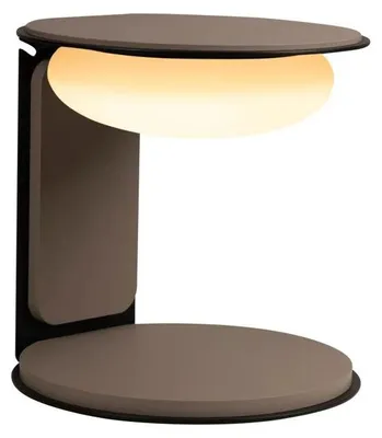 Productafbeelding van Lucide ALINDA - Bureaulamp - Ø 20 cm - LED, dimbaar - 1x9W, 3000K - Taupe