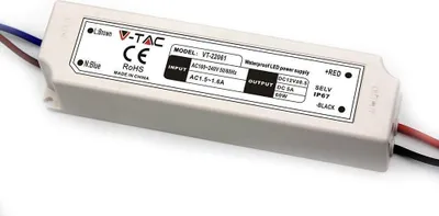 Produktbild von V-TAC LED-Streifenleuchte - Zubehr - Kunststoff-Netzteil - IP67 Wasserdicht - Wei - 60W