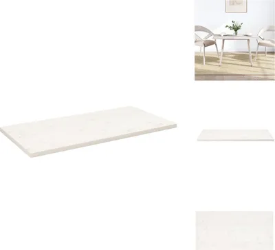 Obrázok produktu pre vidaXL Stolová doska biela 100x50x2,5 cm z borovicového masívu obdĺžniková - Stolové dosky