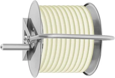 Imagen del producto de Carretes de manguera de acero inoxidable de 40 metros para montaje en pared o en el suelo, enrolladores de manguera