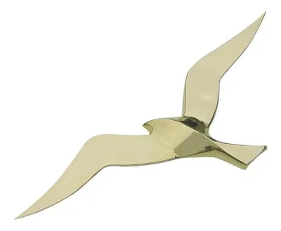 Produktbild von Möwe aus Messing für die Wanddekoration 35 cm Wandhänger