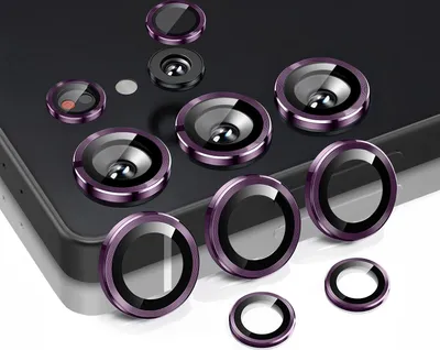 Produktbild von Kamera Linsenschutz Glas Set für Samsung Galaxy S25 Ultra Schutzglas Camera Linse Panzerfolie 9H Dunkles Violett
