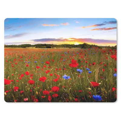 Produktbild von MuchoWow® Mauspad Mousepad Blumen - Sonnenuntergang - Farben 23x19 cm - Mousepads - Maus Mat - Pad - Mausunterlage - Schreibtischunterlage - Mauspad