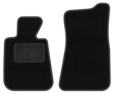 Produktbild von Velours-Fußmatten Vorne für BMW 3 E30 1986-1993 (Cabrio) – 2-tlg, Schwarz, passgenau – Wielganizator LUX