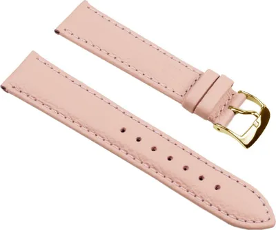 Produktbild von Eulit Fancy Fashion Uhrenarmband Rindsleder genarbt rembordiert rosa, Stegbreite:22mm