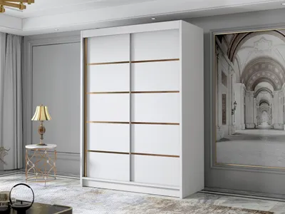 Obrázek produktu pro Úzká šatní skříň 120 cm STOWEL - bílá