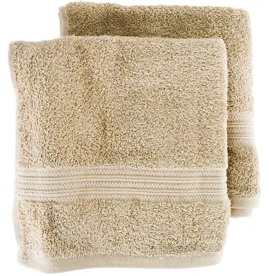 Produktbild von Doppelpack 50 x 100 cm 2er Set Handtücher mit Bordüre 100 % Baumwolle