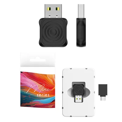 Produktbild von Kabelloser CarPlay Android Auto Adapter, Wireless Mini Box, Auto Multimedia Konverter, iOS & Android, Plug & Play, USB-A, Schwarz