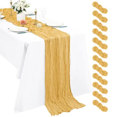 Immagine prodotto di Elzusha - Set di 12 tovaglioli dorati per feste