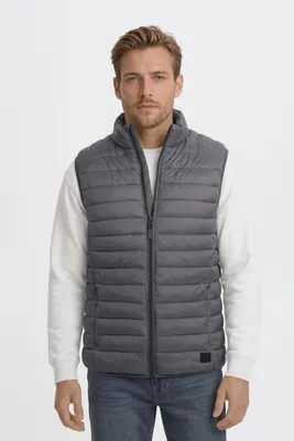 Image de BLEND BHNille - Gilet matelassé pour hommes, gilet outdoor avec col montant, poches zippées, coupe classique, Image générée par une IA