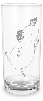 Produktbild von Mr. & Mrs. Panda Wasserglas Axolotl Tanzen 400 ml - Transparent - Geschenk, Longdrinkglas, Sterne, Freundin, Cocktailglas, Freudig, Tumbler, Glas, gut Gelaunt, Lurch