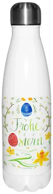 Produktbild von Mr. & Mrs. Panda Trinkflasche Ostern Frohe Ostern - Weiß - Geschenk, Thermosflasche, Osterdeko, Wasserflasche, Ostergrüße, Osterei, Osterblume, trinkflaschen