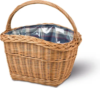Produktbild von Handkorb, braun, Farbe nach Lagervorrat, T 43cm x B 23cm x H 30cm, Einkaufskorb
