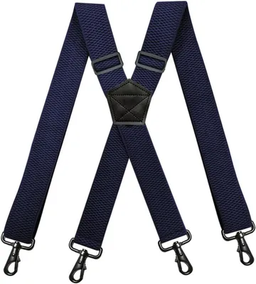 Imagen del producto de Correas para pantalones para hombre, estilo X, 38 mm de ancho, ajustables, para uso diario