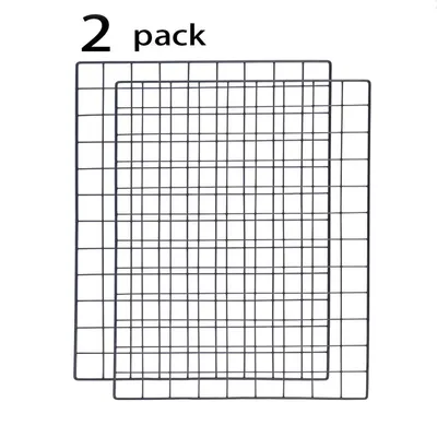 Two black wire grids are shown against a white background.