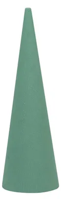 Produktbild von Steckschaum Kegel für Floristik und Dekoration, Grün, H 60cm, Ø18cm, Nasssteckschaum