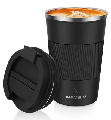 Immagine prodotto di Tazza termica con coperchio a prova di perdite, capacità 380 ml