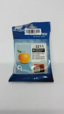 Produktbild von Brother LC3211BK, Standardertrag, Schwarz, Tinte auf Pigmentbasis, 1 Stück(e), 200 Seiten, Einzelpackung