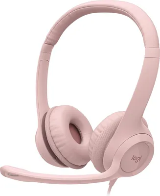 Produktbild von Logitech H390 - Headset - On-Ear - kabelgebunden - USB-A - rosé
