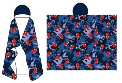 Immagine prodotto di Plaid in pile Spiderman con cappuccio 120 x 150 cm - Poliestere