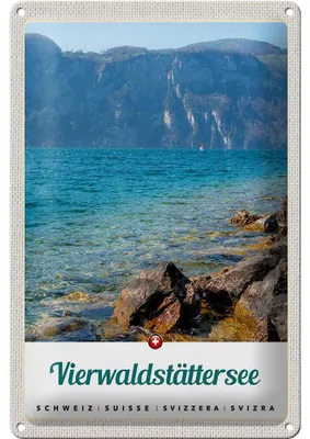 Produktbild von Blechschild Reise 20x30cm Vierwaldstättersee See Schweiz Natur