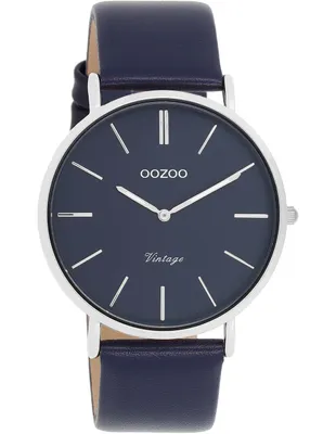 Immagine prodotto di Oozoo Orologio da polso in pelle blu Serie Vintage da donna analogico al quarzo UOC20328