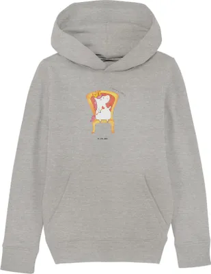 Produktbild von Mr. & Mrs. Panda Kinderpullover Einhorn Prinzessin 7-8 Jahre (122/128) - Heather Grey - Geschenk, Hoodie, Sweatshirt, Kinderbekleidung, Geburtstagsgeschenk, Pullover
