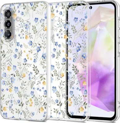 Produktbild von Handyhülle für Galaxy A37 5G, Tech-Protect FlexAir, Transparent mit floralem Muster
