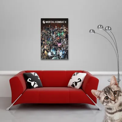 Produktbild von Mortal Kombat - Poster - Characters + 2 St Posterleisten Alu 63 cm
