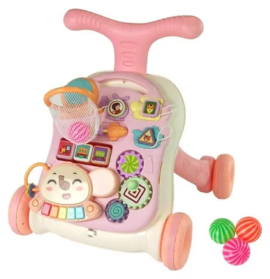 Produktbild von 2in1 Lauflernhilfe Baby Tisch interaktiv Rosa